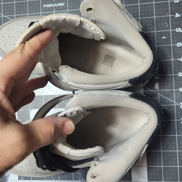 Nike Air Force 1 Mid top Light Grey Black Drip Custom Size 7 youth - Picture 9 of 10